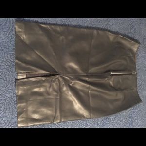 Zara Basics Leather Pencil Skirt